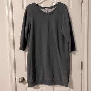 Grey XL Gap Sweatshirt Dress, 3/4 length sleeves